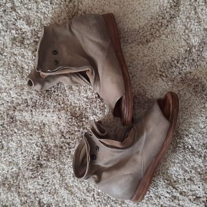 A.S.98 Taupe Adjustable Ankle Open Toe Sandals